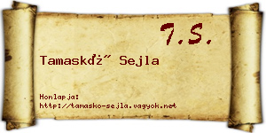 Tamaskó Sejla névjegykártya